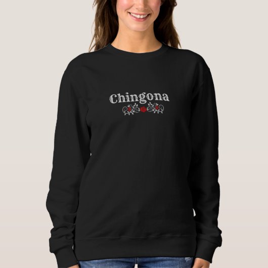 Sweatshirt Femmes Chingona Avec Patrimoine Mexicain Rose Lati (Devant)