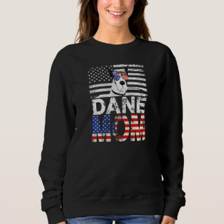 Sweatshirt Femmes Cool Dane Maman Usa Drapeau Patriotique Mèr