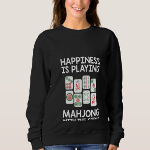 Sweatshirt Femmes Drôle Mahjong Le Bonheur Cool Joue Mah