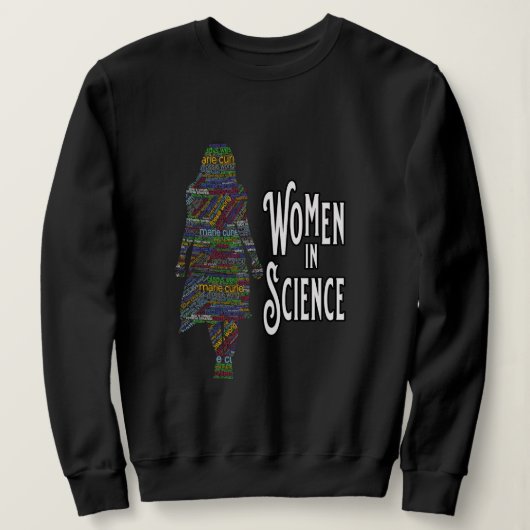 Sweatshirt Femmes En Science Femme Silhouette Word Remplissag (Design devant)