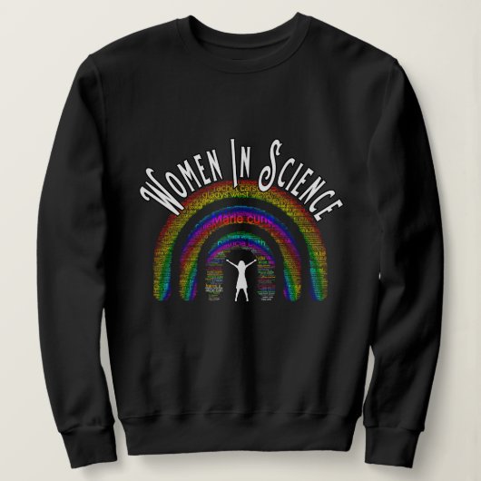 Sweatshirt Femmes En Science Rainbow Word Conception de rempl (Design devant)