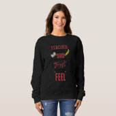 Sweatshirt Femmes Enseignantes Lettre Imprimée Enseignant Dir (Devant entier)