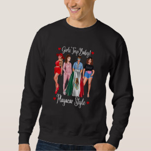 Sweatshirt Femmes Filles PlayaCar Filles Voyage Latina Mexiqu