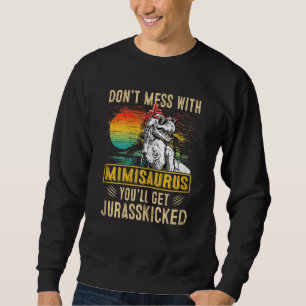 Sweatshirt Femmes Fun Femmes Rétro Mimisaurus Dinosaur Rex Mo