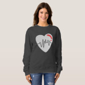 Sweatshirt Femmes gris blanc moderne (Devant entier)