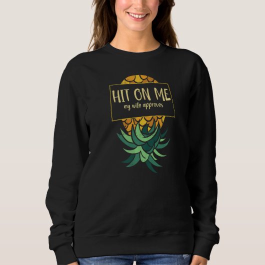 Sweatshirt Femmes Hommes à l'envers de l'ananas subtil Swinge (Devant)