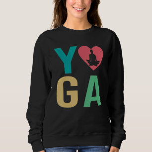 Sweatshirt Femmes I Love Yoga Kundalini Ashtanga Hatha Asanas