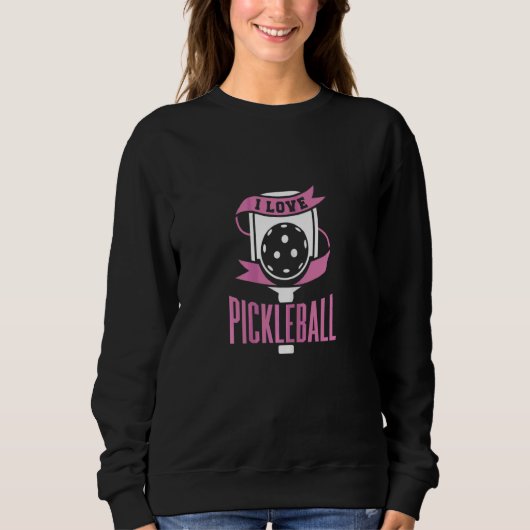 Sweatshirt Femmes J'adore Pickleball  Pickleball (Devant)