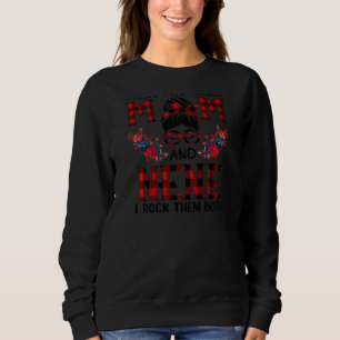 Sweatshirt Femmes J'Ai Deux Titres Maman Et Nene Red Buffalo