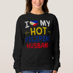 Sweatshirt Femmes J'Aime Mon Mari Philippin Chaud Philippines