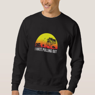Sweatshirt Femmes Je Déteste Sortir Retro Sunset Travel Trai