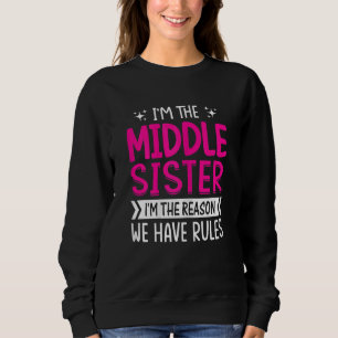 Sweatshirt Femmes Je suis la soeur du milieu Je suis la raiso