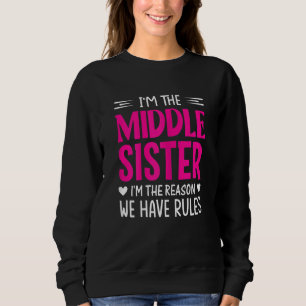 Sweatshirt Femmes Je suis la soeur du milieu Je suis la raiso