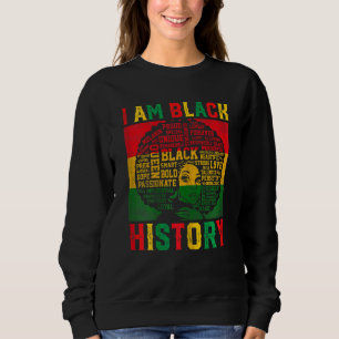 Sweatshirt Femmes Je Suis Noir Histoire Afro Africain América