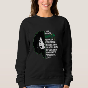 Sweatshirt Femmes Je Suis Une Femme Noire Lucky St Patrick Jo
