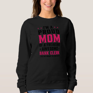 Sweatshirt Femmes Je suis une mère fière d'une banque carréme