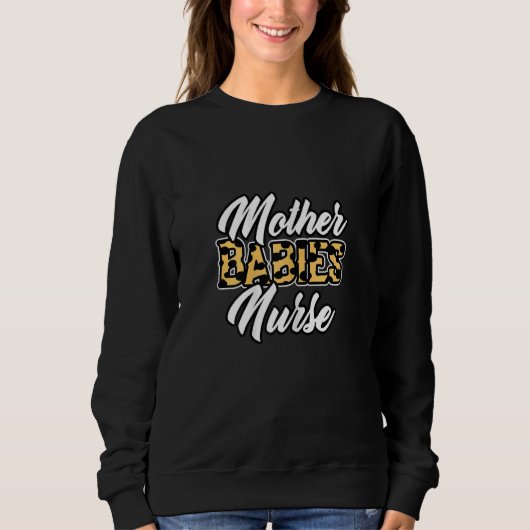 Sweatshirt FEMMES Léopard Maman Maman Mère Mères Bébés Fête d (Devant)