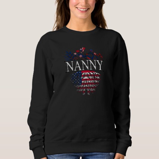 Sweatshirt Femmes Mes Favoris Appelent Moi Fleur sauvage Nann (Devant)