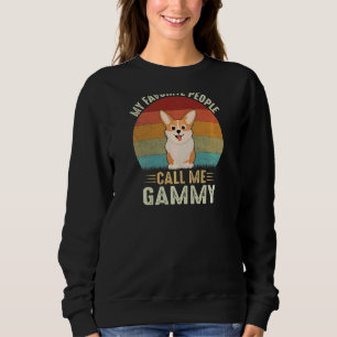 Sweatshirt Femmes Mes Gens Favoris M'Appelent Gammy Cute Corg