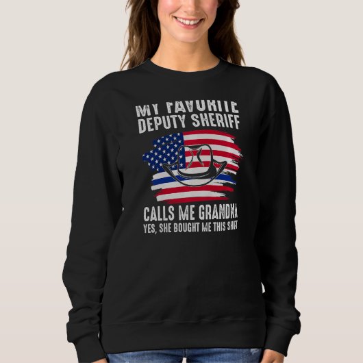 Sweatshirt Femmes Mon Sheriff Adjoint Me Appelle Grand-Mère A (Devant)