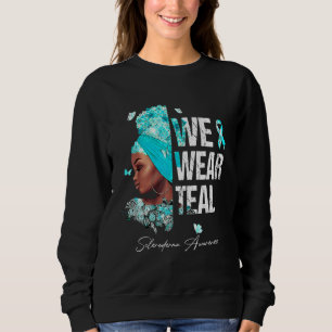 Sweatshirt Femmes noires Nous Portons Scleroderma Turquoise S