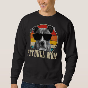 Sweatshirt Femmes Pitbull Maman Vintage Funny Pitbull Chien M