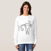 Sweatshirt Femmes Pro Choix Droits de reproduction Uterus Mid (Devant entier)
