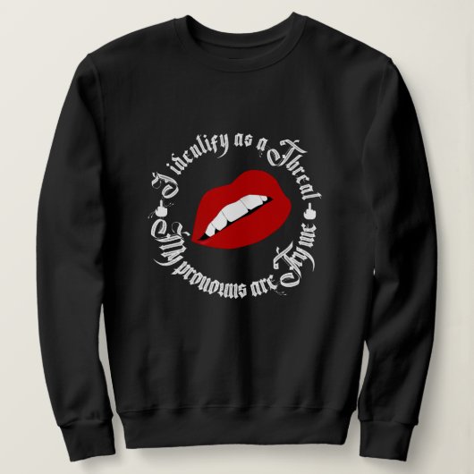 Sweatshirt Femmes que je considère comme une menace drôle (Design devant)