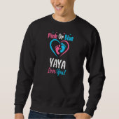 Sweatshirt Femmes Rose Ou Bleu Yaya Vous Aime Grand-Mère Genr (Devant)
