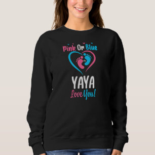 Sweatshirt Femmes Rose Ou Bleu Yaya Vous Aime Grand-Mère Genr