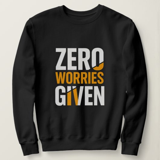 Sweatshirt Femmes sans soucis donnés (Design devant)