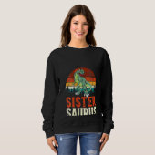 Sweatshirt Femmes Sistersaurus T Rex Dinosaur Soeur Saurus F (Devant entier)