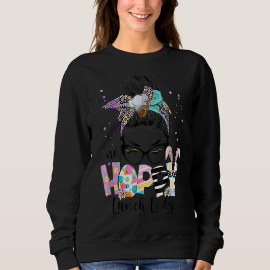 Sweatshirt Femmes Un Déjeuner Hoppy Lady Cafétéria Personnel  (Devant)