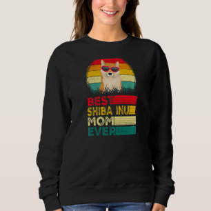 Sweatshirt FEMMES Vintage Best Shiba Inu Papa Jamais Da Père