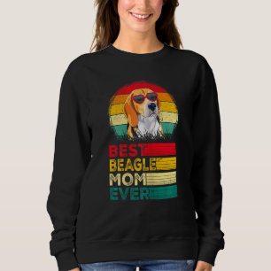 Sweatshirt Femmes Vintage meilleur Beagle papa jamais Fête de