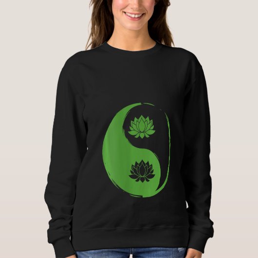 Sweatshirt Femmes Yin Et Yang Nelumbo Équilibrer Fleurs De La (Devant)