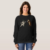 Sweatshirt fencing lazy sloth cat (Devant entier)