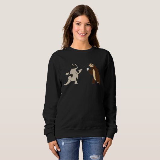 Sweatshirt fencing lazy sloth cat (Devant entier)