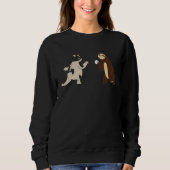Sweatshirt fencing lazy sloth cat (Devant)