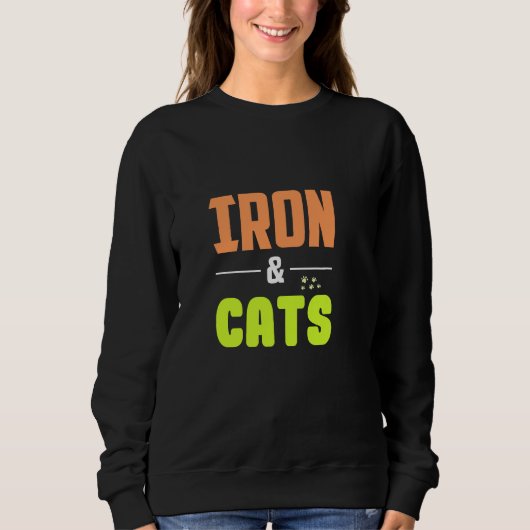 Sweatshirt Fer et chats (Devant)