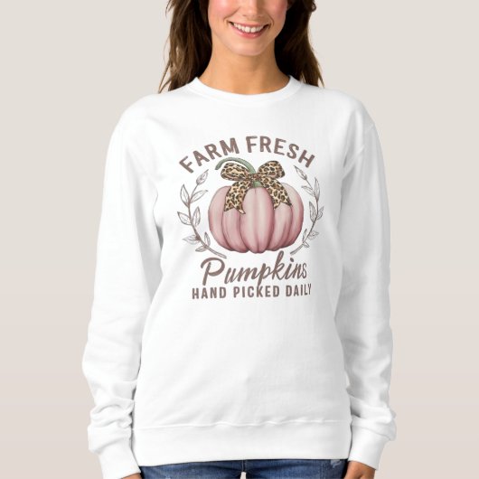 Sweatshirt Ferme Fresh Hand Picted Citrouille Automne automne (Devant)