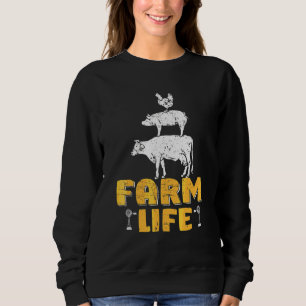 Sweatshirt Ferme Vie Agriculteurs Tracteur Agriculture Fermie