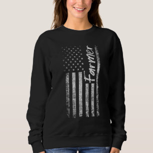 Sweatshirt Fermier Américain Drapeau Élevage 1