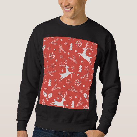 Sweatshirt Festif Noël Motif sans couture (Devant)