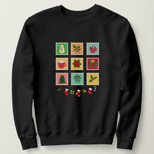 Sweatshirt "Festive Christmas Stamp Collection (Design devant)