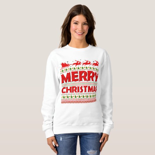 Sweatshirt Festive Joyeux Noël (Devant entier)