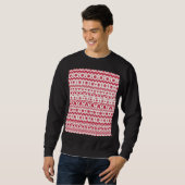 Sweatshirt Festive Noël sans couture motif. (Devant entier)