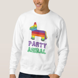 Sweatshirt FÊTE ANIMALE Arc-en-ciel Piñata Anniversaire Fiest