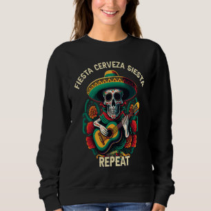 Sweatshirt Fête Bière Sieste Répéter Buveur de Bière Alcooliq