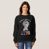 Sweatshirt Fête Comme C'Est 1776 4 juillet George Washingto (Devant entier)